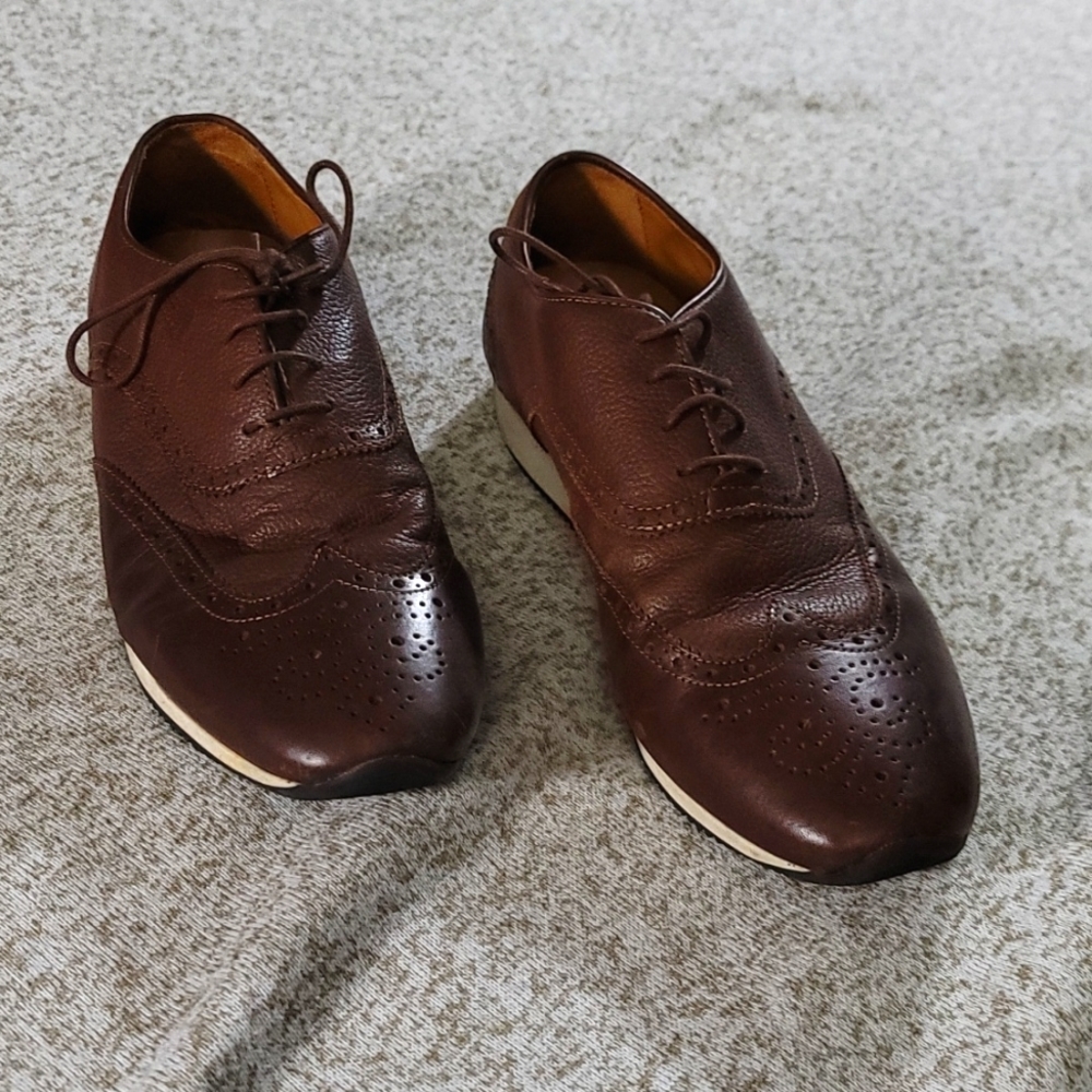 Massimo Dutti brogue leather sneakers